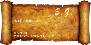 Sal Gyula névjegykártya