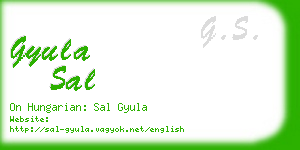 gyula sal business card